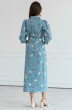 *Платье 1019L голубой + молочный Ivera collection