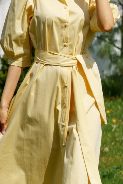 Платье 1019L желтый Ivera collection