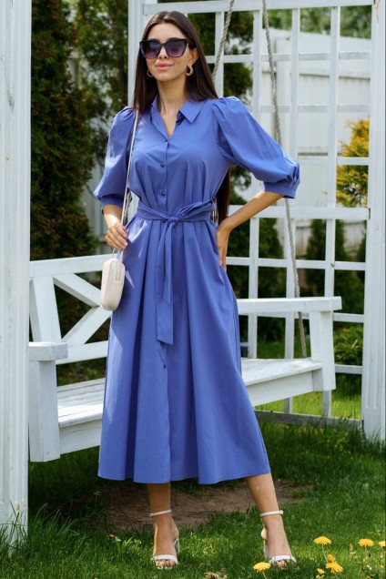 Платье 1019L синий Ivera collection