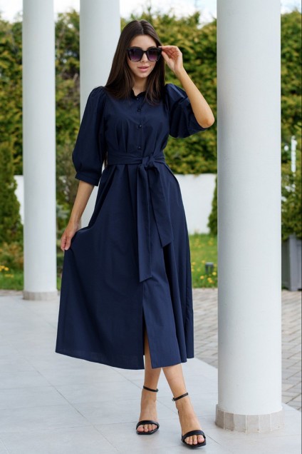 Платье 1019L темно-синий Ivera collection