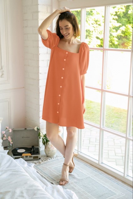 Платье 1029 оранжевый Ivera collection
