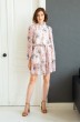 Платье  1034 розовый + бежевый Ivera collection