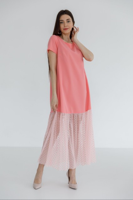 Платье 1036 розовый Ivera collection