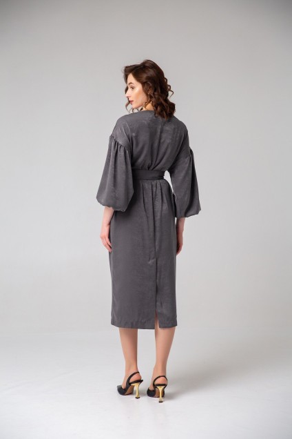 Платье 1060 серый Ivera collection