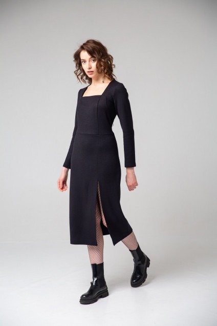 Платье 1068 черный Ivera collection