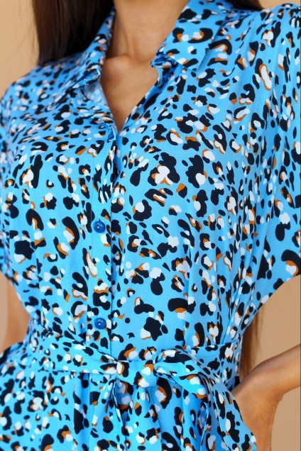 Платье 1082L голубой Ivera collection