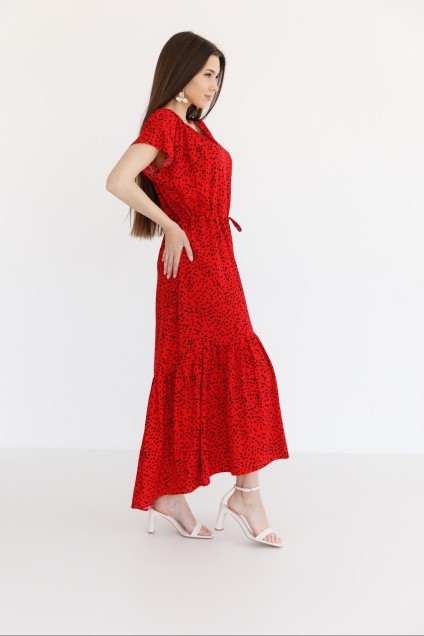 Платье  1086 красный Ivera collection