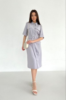 Платье 1087 светло-серый Ivera collection