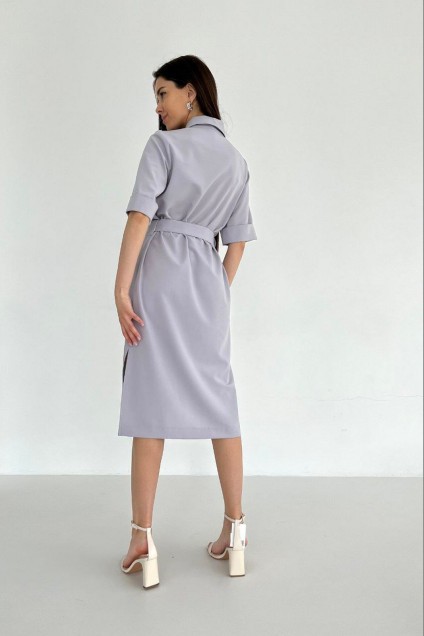 Платье 1087 светло-серый Ivera collection