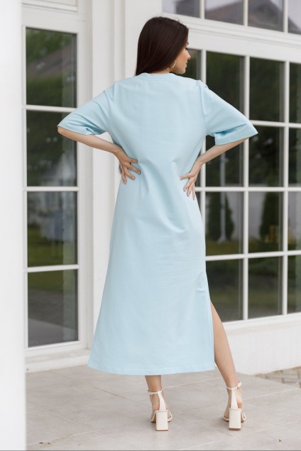 Платье 1090 голубой Ivera collection