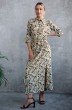 Платье 1092L мята + терракотовый Ivera collection