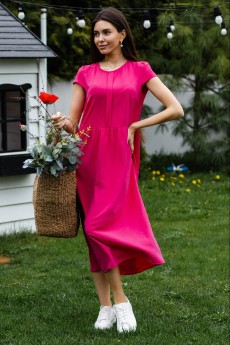 Платье 1119 розовый Ivera collection