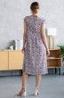 Платье 1119 серый + розовый Ivera collection