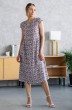 Платье 1119 серый + розовый Ivera collection