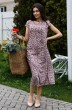 Платье 1119 сиреневый + красный Ivera collection