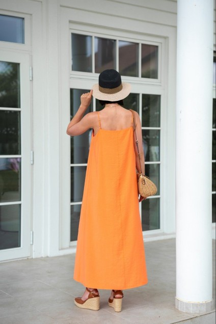 Платье 1122 оранжевый Ivera collection