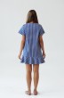 Платье 1130 бежевый + синий Ivera collection
