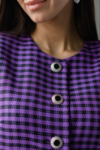 Жакет 3030 фиолетовый + черный Ivera collection