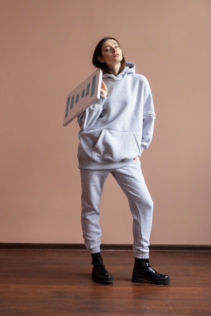 Спортивный костюм 6021 светло-серый Ivera collection