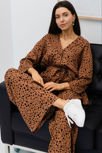 Пижама 6033 коричневый Ivera collection