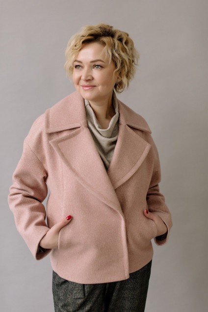 Пальто 637 розовый Ivera collection