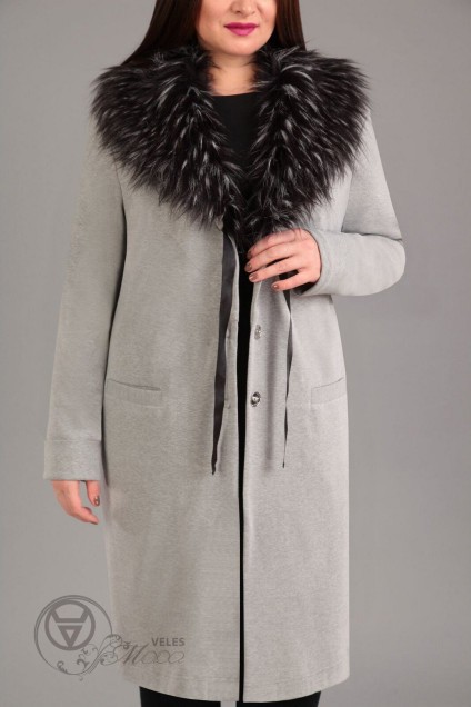 Пальто 850 светло-серый Iva