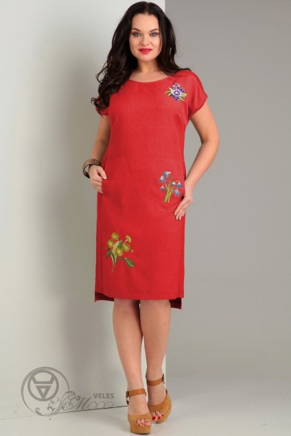 Платье 1735 красный Jurimex