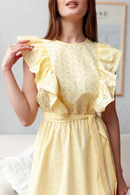 Платье 208-21 желтый KRASA