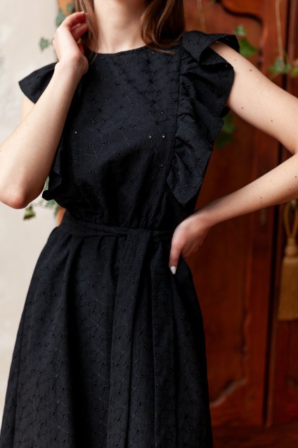 Платье 208-21 черный KRASA