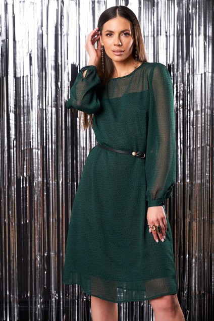 Платье 1013 зеленый принт KaVari