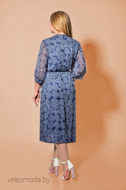 Платье В-272-1 синий Карина Делюкс