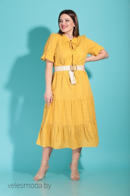 Платье В-277 желтый Карина Делюкс