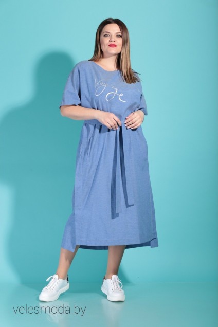 Платье В-278 голубой Карина Делюкс