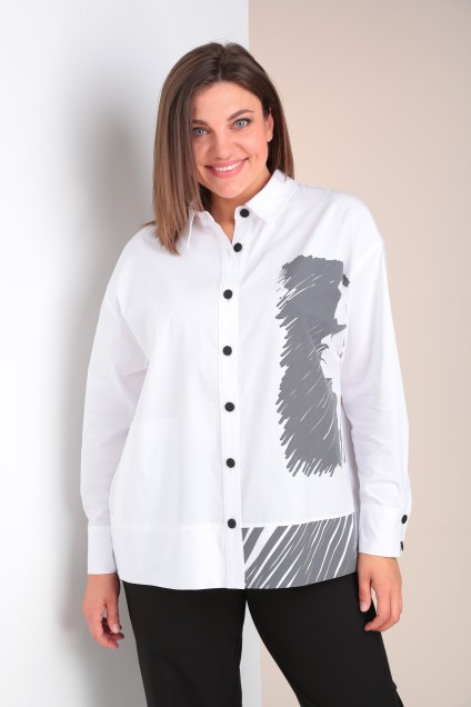 Рубашка 1045Б белый Карина Делюкс