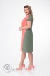 Платье В-129-1 персик+зеленый Карина Делюкс