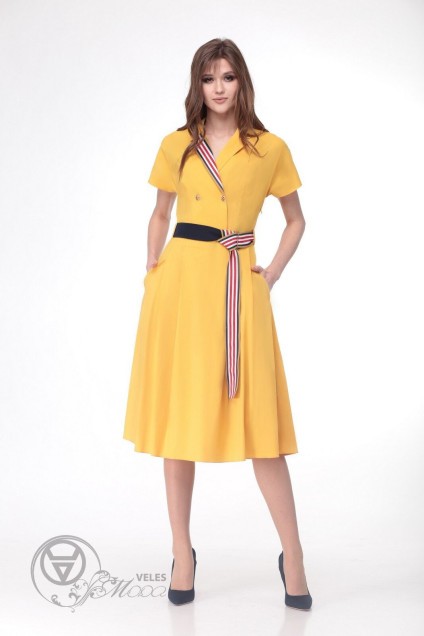 Платье 138 желтый Карина Делюкс