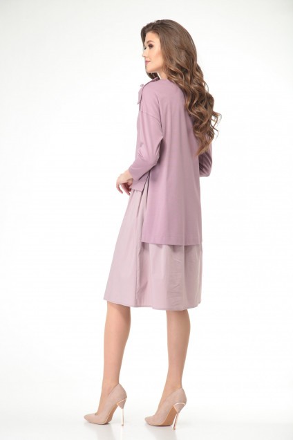 Костюм с платьем 211 розовый Карина Делюкс