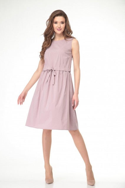 Костюм с платьем 211 розовый Карина Делюкс