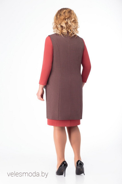 Комплект с платьем 2453 темно-коричневый Кэтисбэл