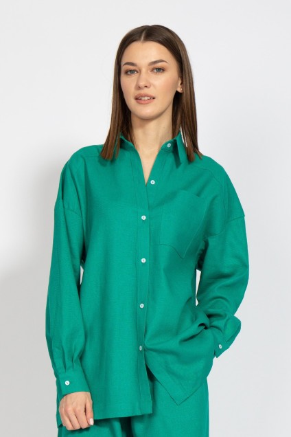 Рубашка 4073 зеленый Kivviwear