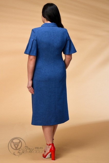 Платье 524 синий Кокетка и К