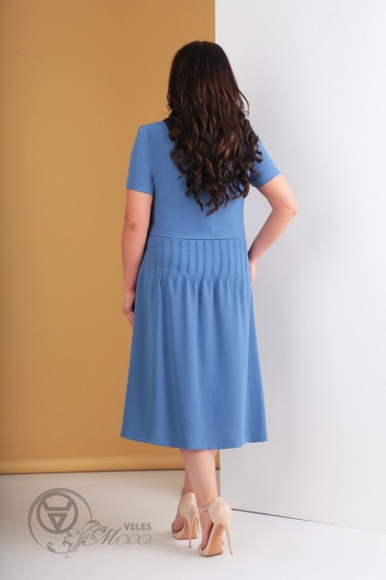*Платье 1628 синий Ксения стиль