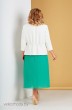 Комплект с платьем 1692 белый+зеленый Ксения стиль