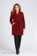Пальто 1700 черно-красный Ксения стиль
