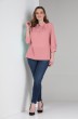 Блузка 1860 розовый Ксения стиль