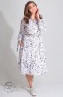 Платье 1076-1 белый принт LADIS LINE