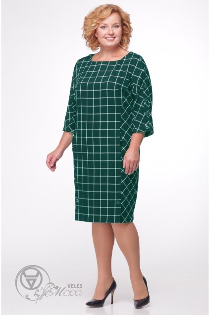 Платье 854 зеленый LADIS LINE