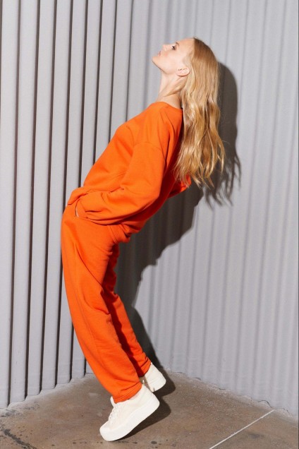 Спортивный костюм 1208 оранжевый Lokka