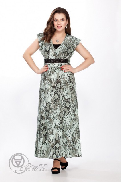 Платье 1211 серо-бирюзовый LaKona
