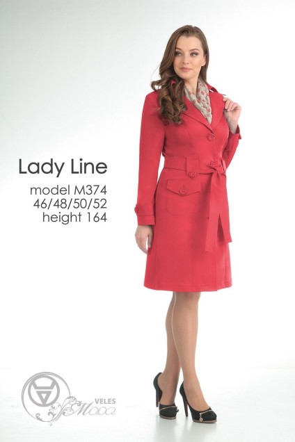 Плащ 374 красный Lady Line